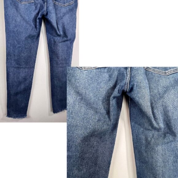MADEWELL 10" Button Front High Rise Frayed Hem Skinny Jean Size 6/28 - Picture 9 of 12